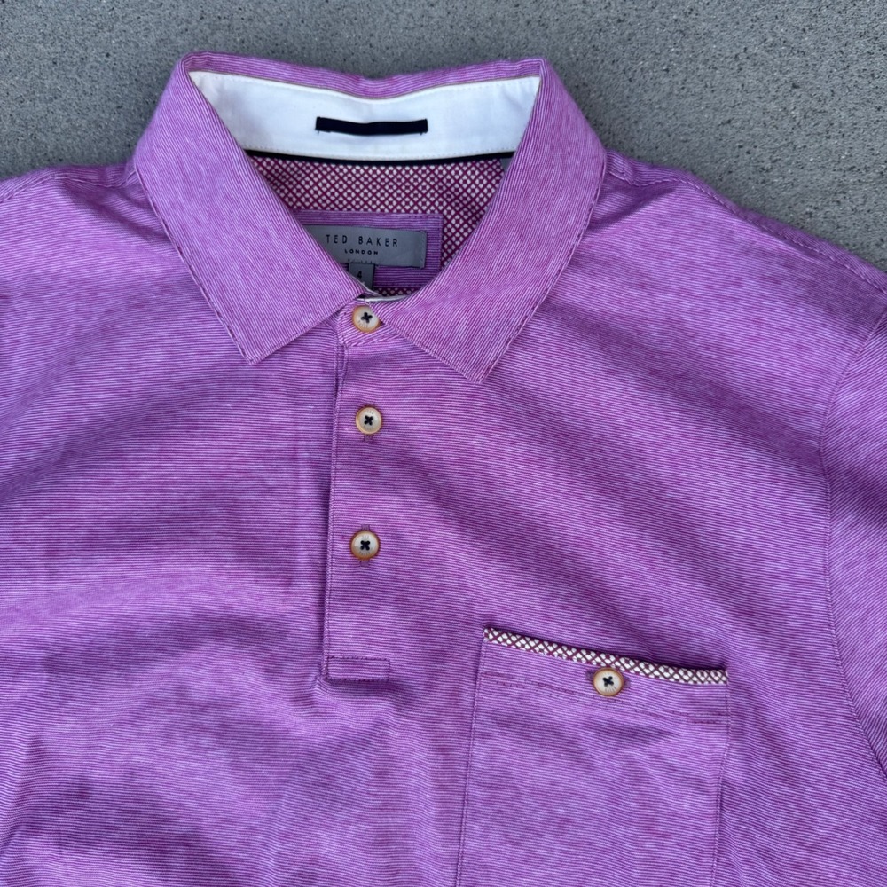 Ted Baker London Mens‎ Pink Polo Shirt Size 4
